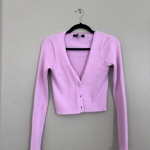 Lulu is bubblegum pink cardigan with four buttons size small perfect condition